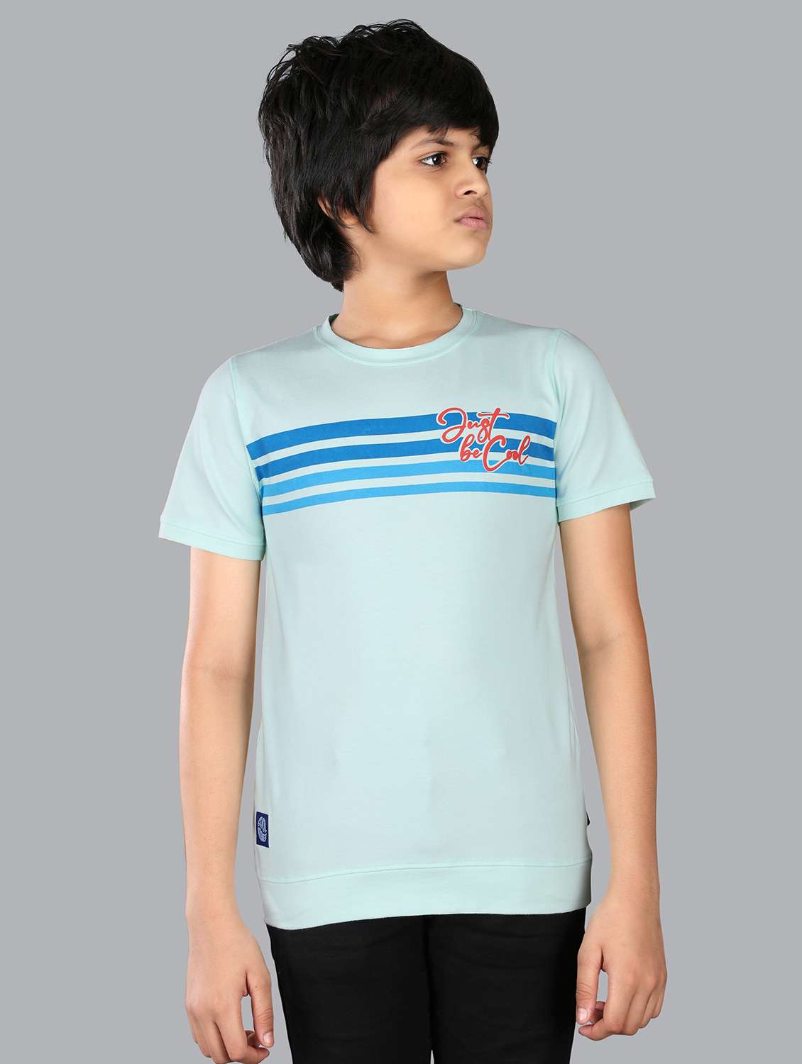 boys chest print cotton t-shirt