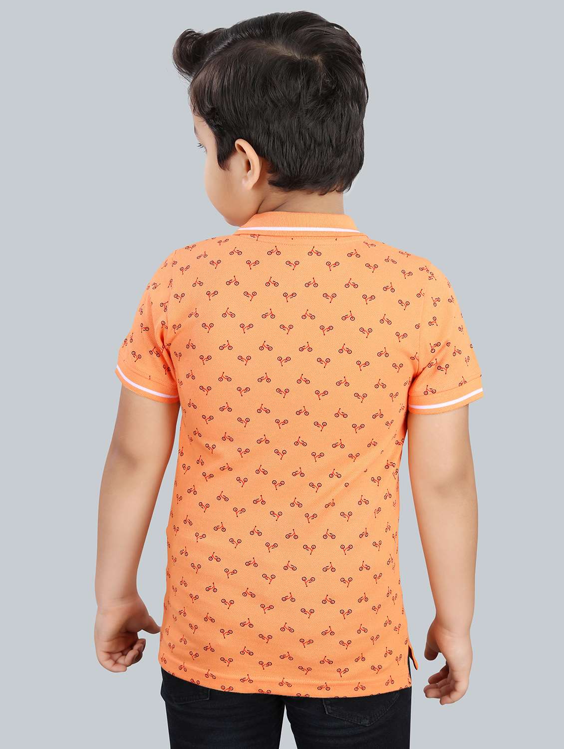 boys printed cotton polo t-shirt - 21073195 -  Standard Image - 2