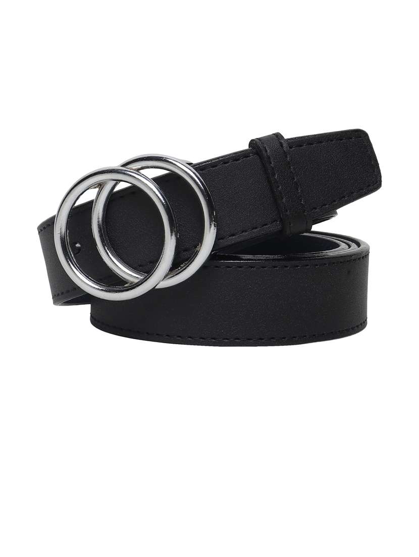 women casual black synthetic leather belt - 21073672 -  Zoom Image - 0