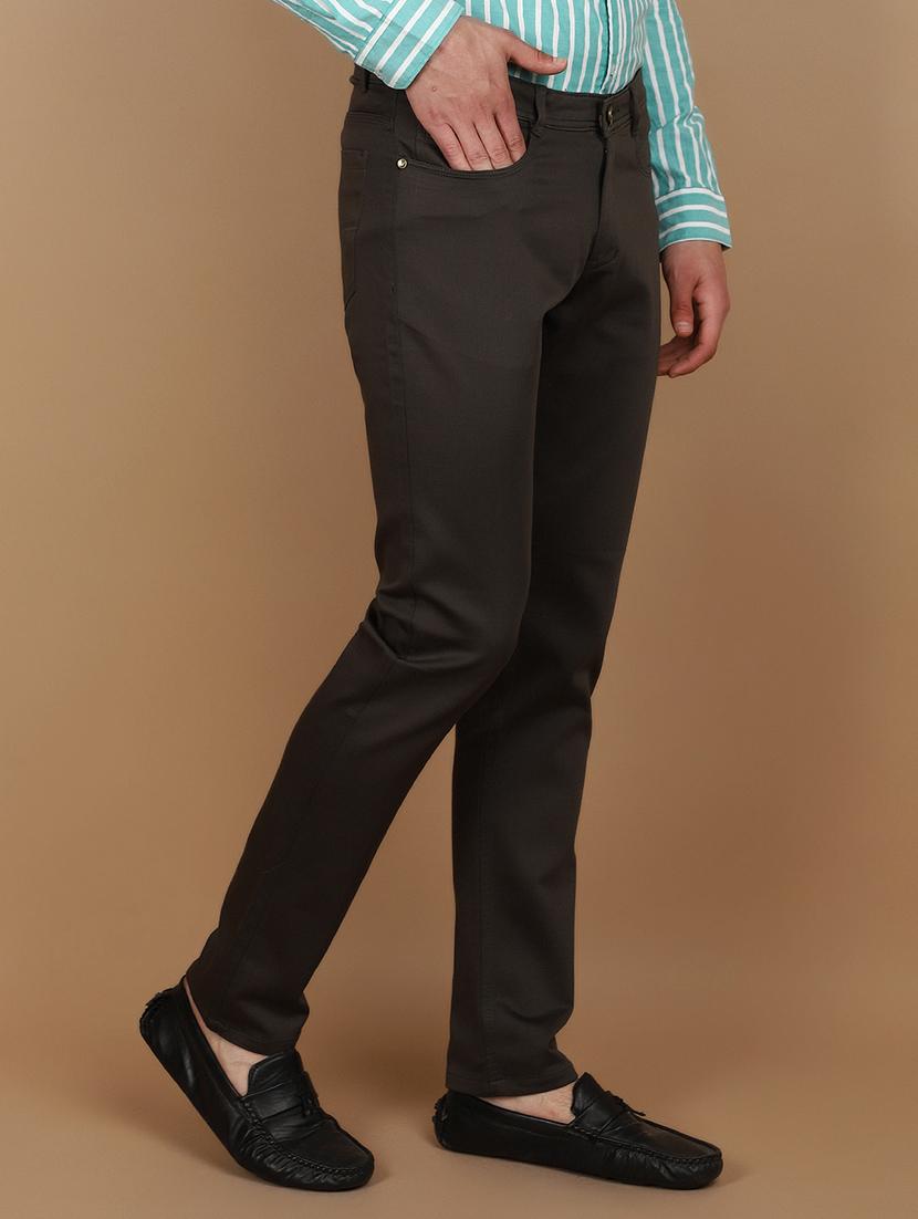 olive cotton chinos casual trousers - 21073938 - Standard Image - 2