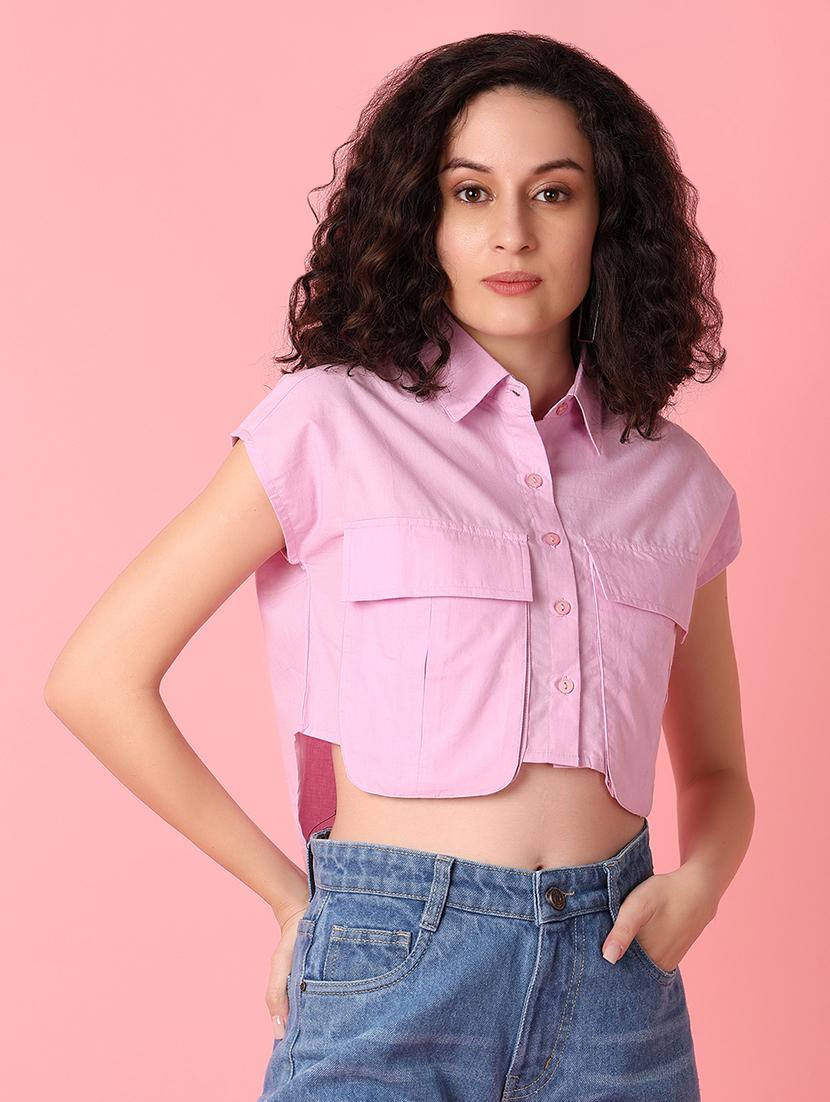 lavender solid regular shirt - 21073954 -  Zoom Image - 0