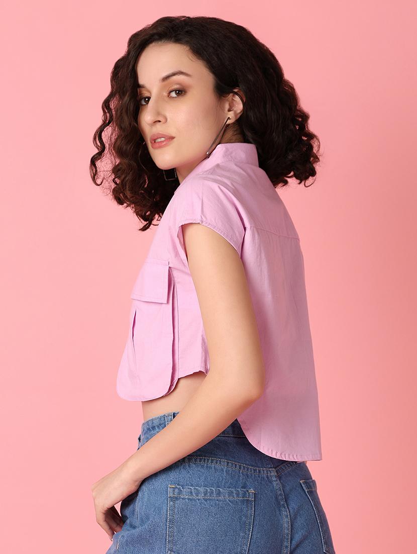 lavender solid regular shirt - 21073954 - Standard Image - 2
