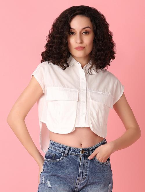 white solid regular shirt - 21073958 -  Standard Image - 0