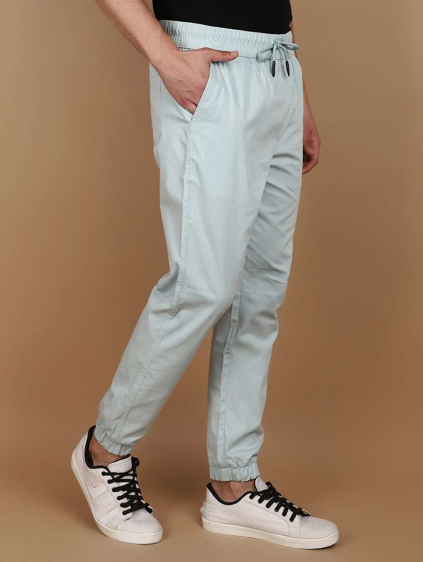 men solid mid rise jogger - 21074043 -  Standard Image - 2