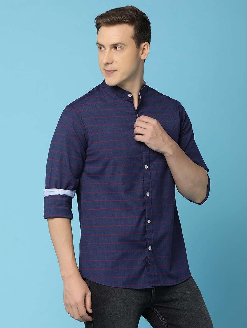 men striped cotton casual shirt - 21074058 -  Standard Image - 2