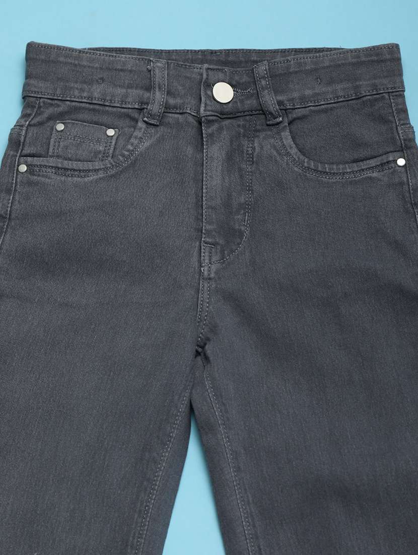 girls grey plain jean - 21074131 -  Standard Image - 2