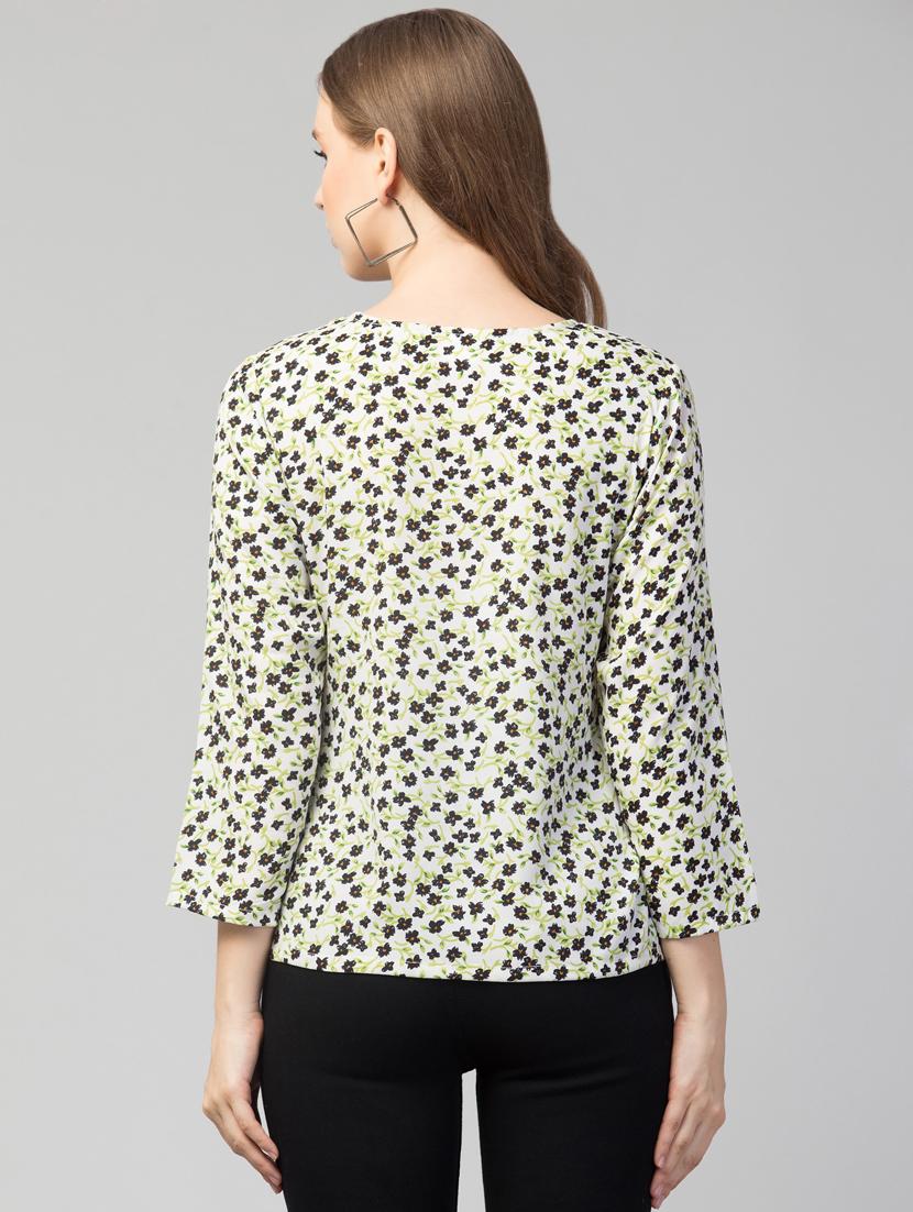 women white floral printed regular top - 21074458 - Standard Image - 2