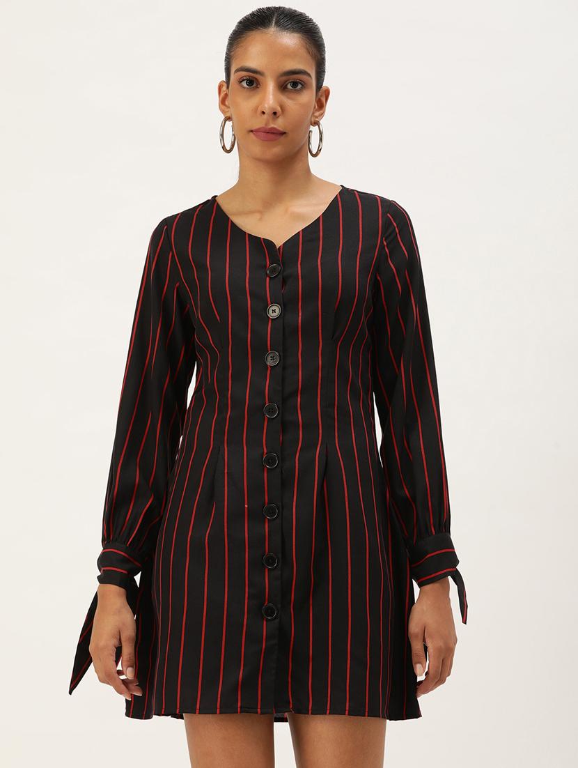 black crepe bodycon dress - 21074740 - Zoom Image - 0