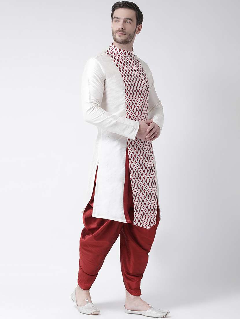 men mandarin neck long sleeves kurta - 21075596 - Standard Image - 2
