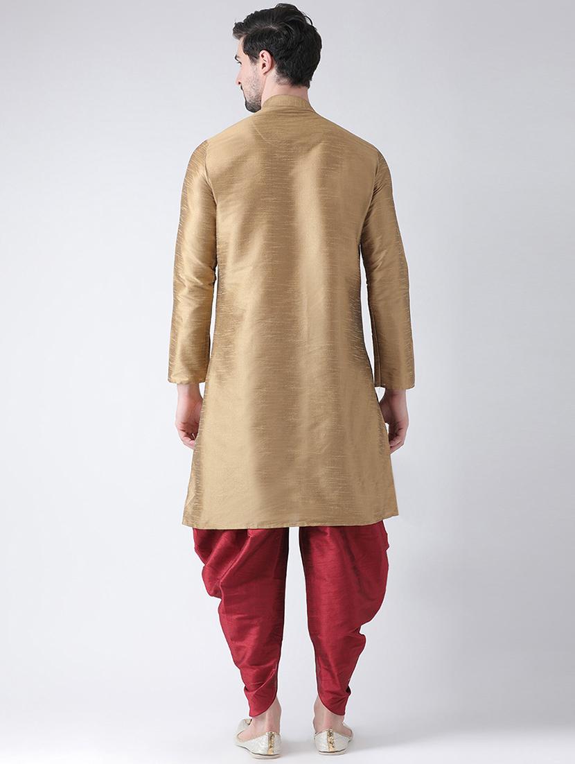 men silk blend long kurta - 21075766 - Standard Image - 2