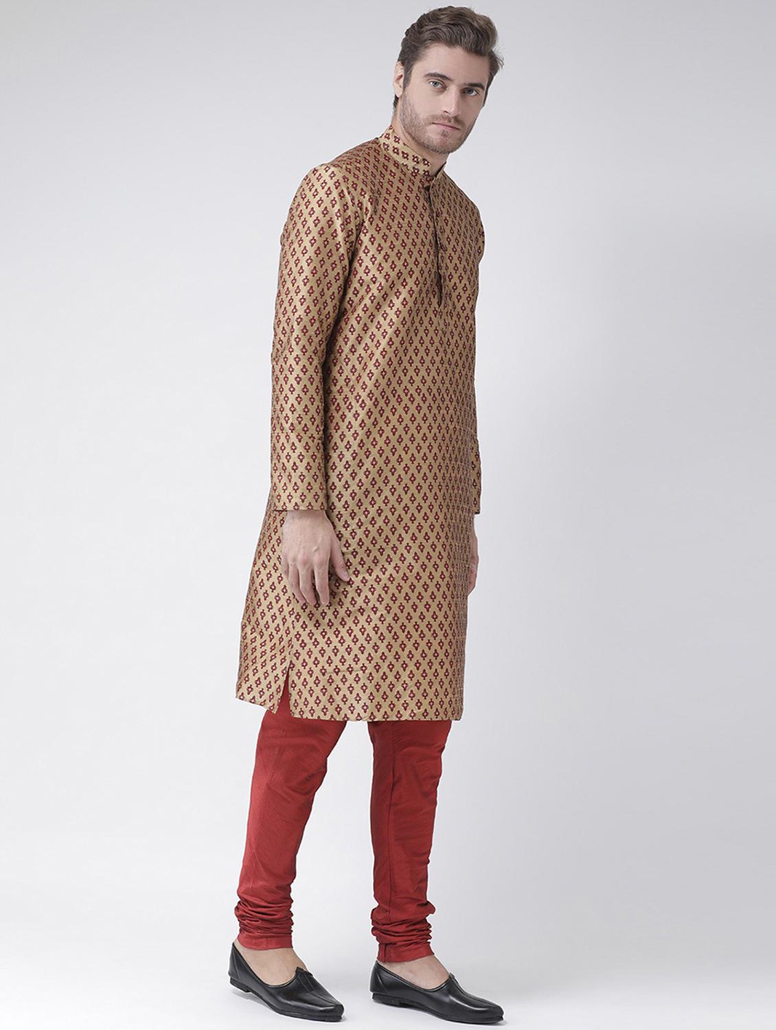 men mandarin neck printed long kurta - 21075822 - Standard Image - 2