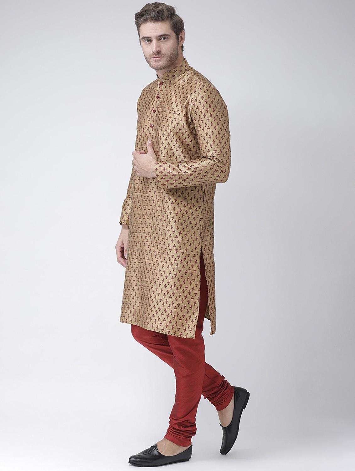 men mandarin neck long sleeve kurta - 21075823 - Standard Image - 2