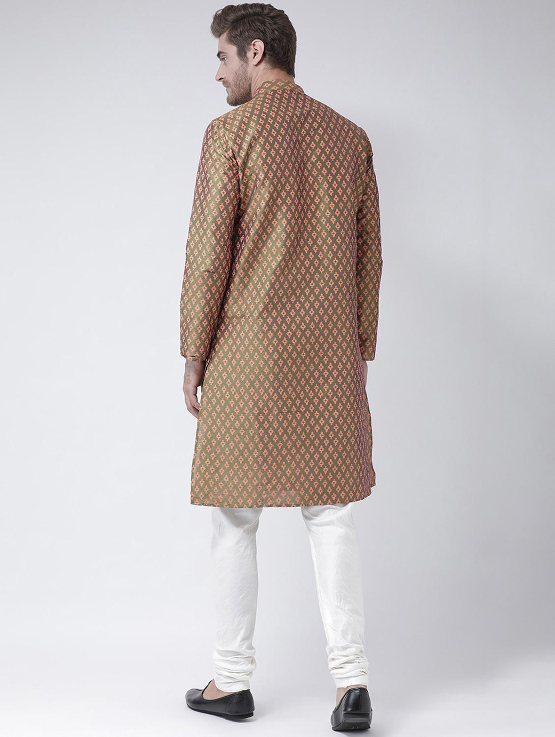 men green printed detailed kurta - 21075829 - Standard Image - 2