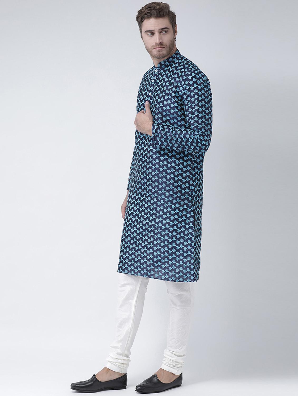 men mandarin neck long sleeve kurta - 21075876 - Standard Image - 2
