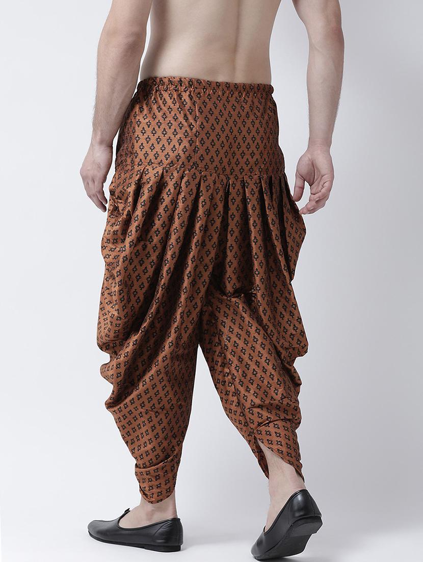 men printed mid rise dhoti - 21076171 - Standard Image - 2