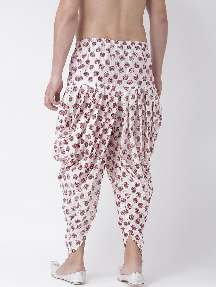 men printed mid rise dhoti - 21076184 - Standard Image - 2