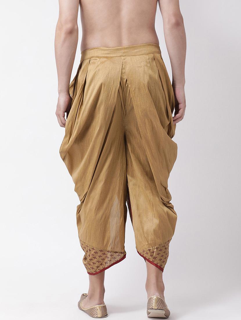 men printed silk blend dhoti - 21076212 - Standard Image - 2