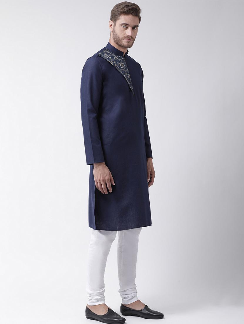 men placement print kurta botton ethnic wear set - 21078354 - Standard Image - 2