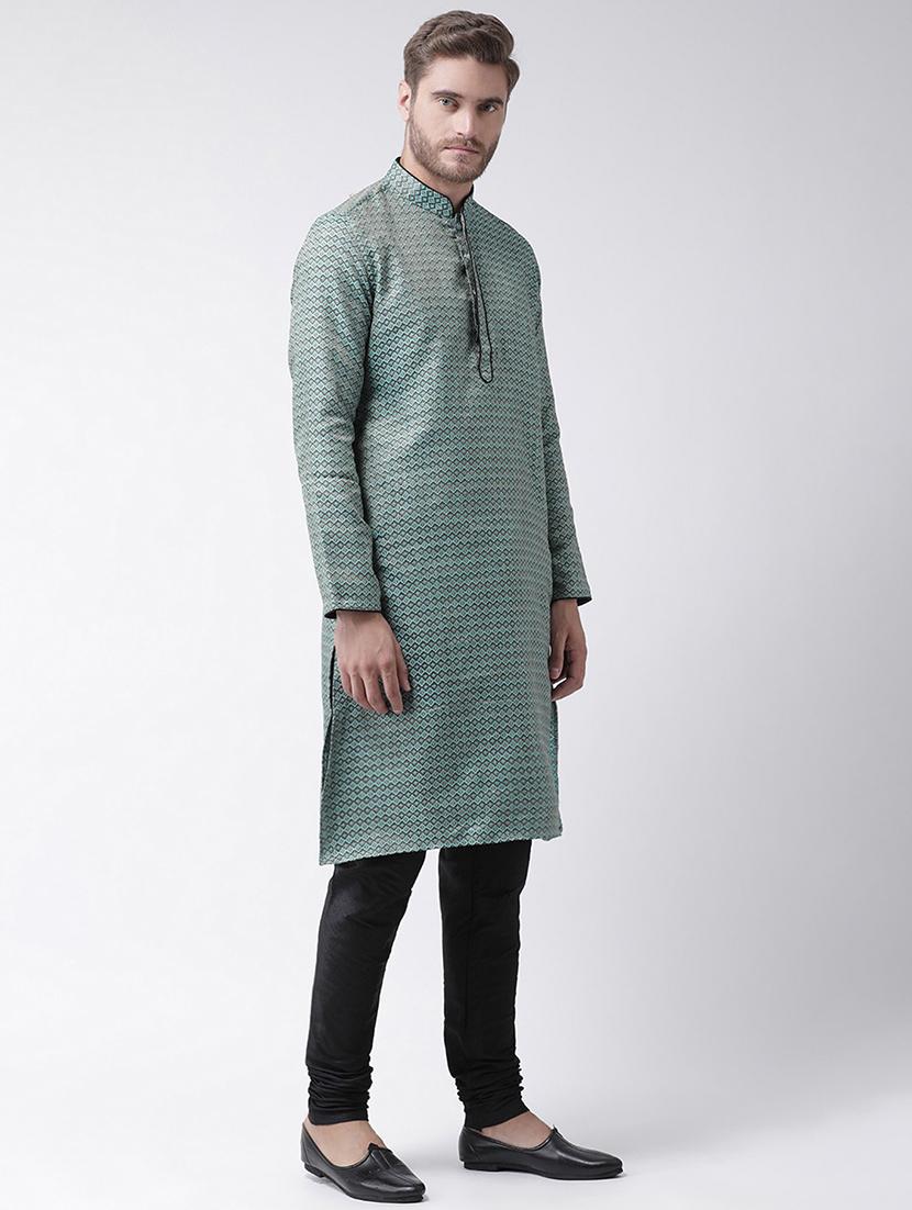 men self design kurta churidar set - 21078365 - Standard Image - 2