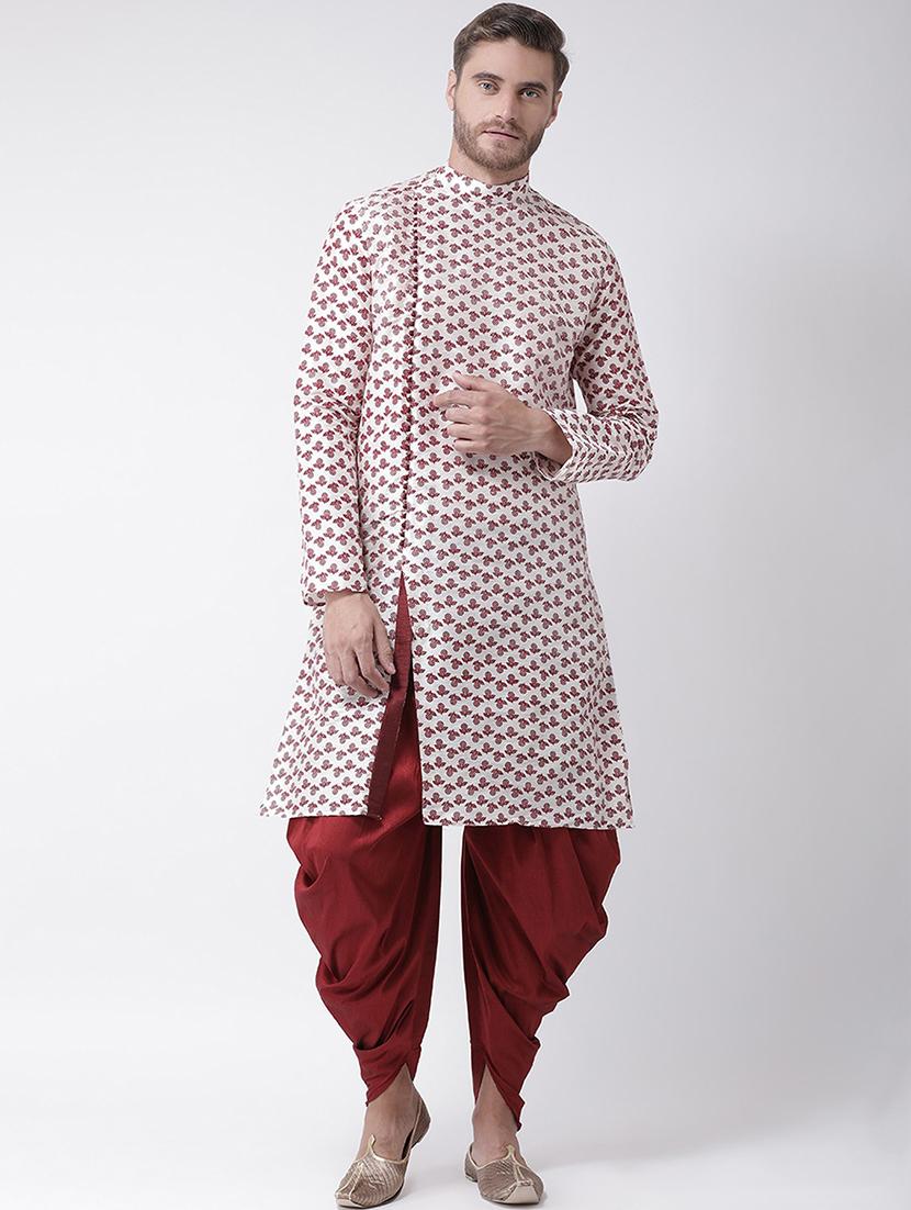 men long sleeve dhoti kurta set - 21078500 - Standard Image - 2