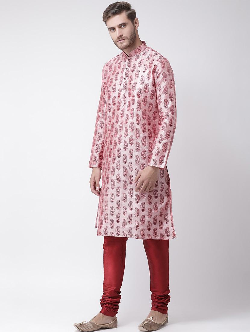 men long sleeve kurta churidar set - 21078559 - Standard Image - 2