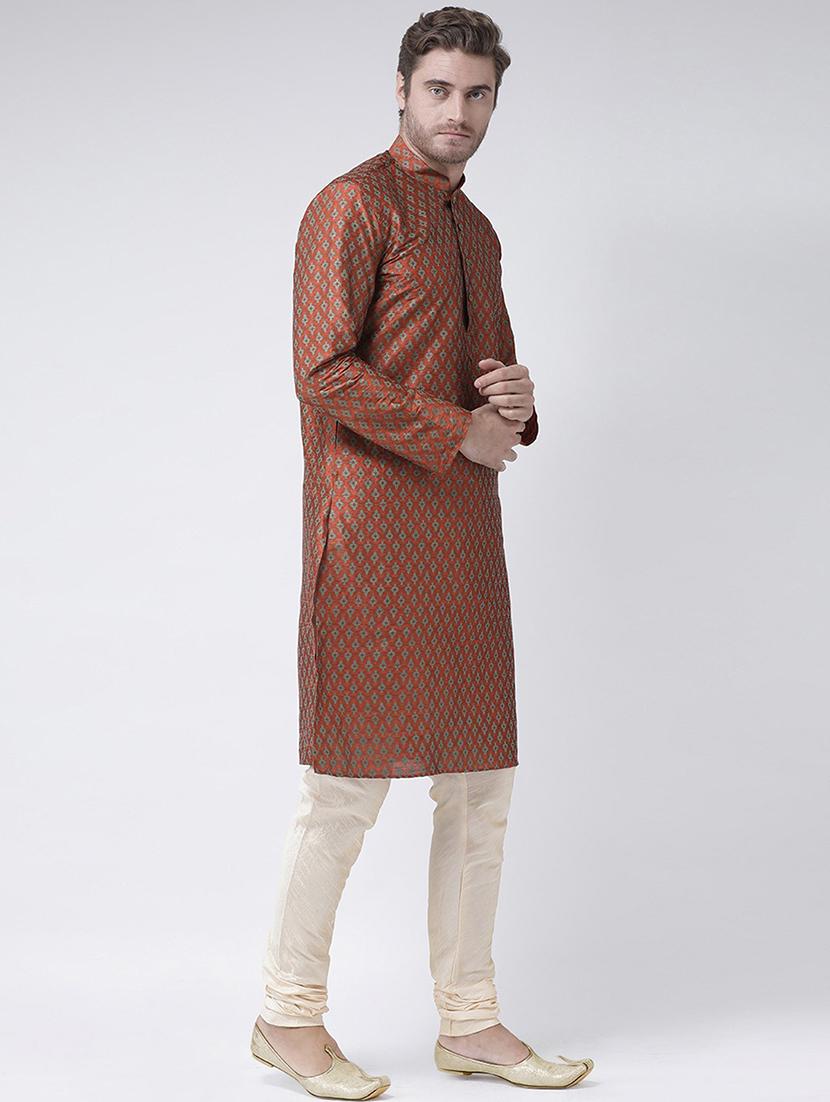 men long sleeve kurta churidar set - 21078564 - Standard Image - 2