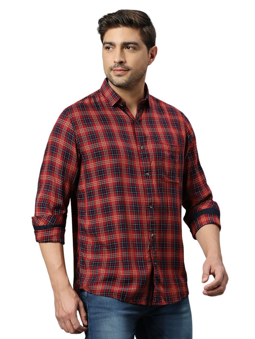 men check print casual shirt - 21078595 - Standard Image - 2