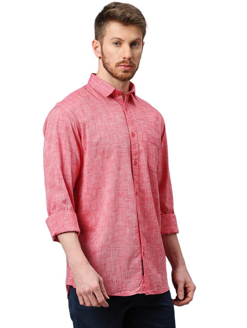 red cotton casual shirt - 21078675 - Standard Image - 2