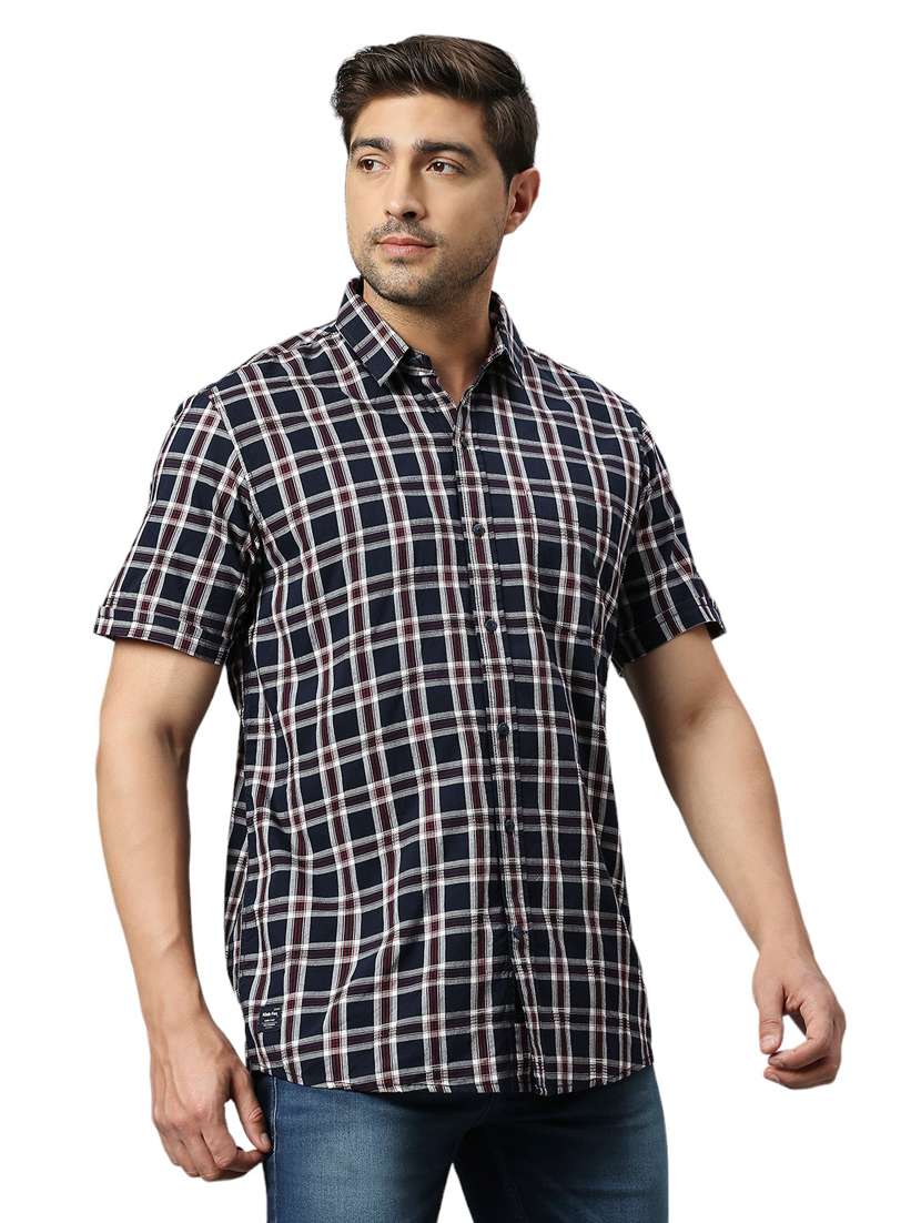men checkered casual shirt - 21078729 - Standard Image - 2