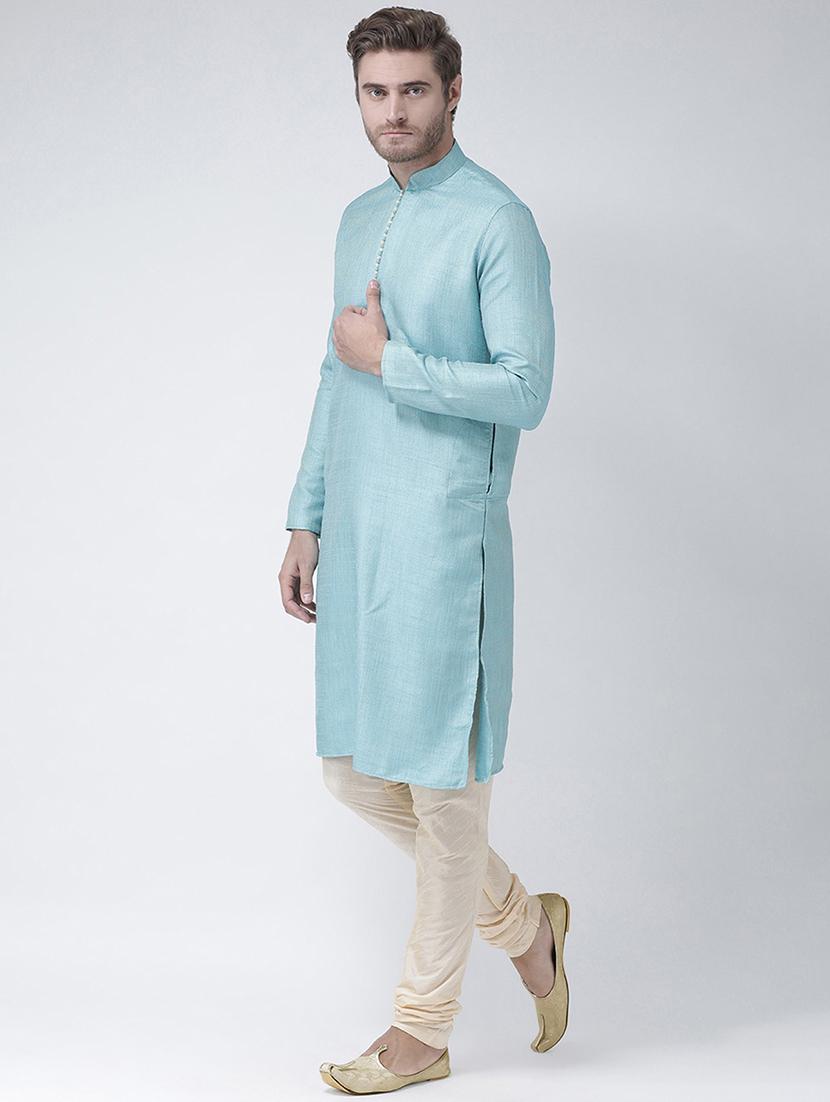 men long sleeve kurta churidar set - 21078759 - Standard Image - 2