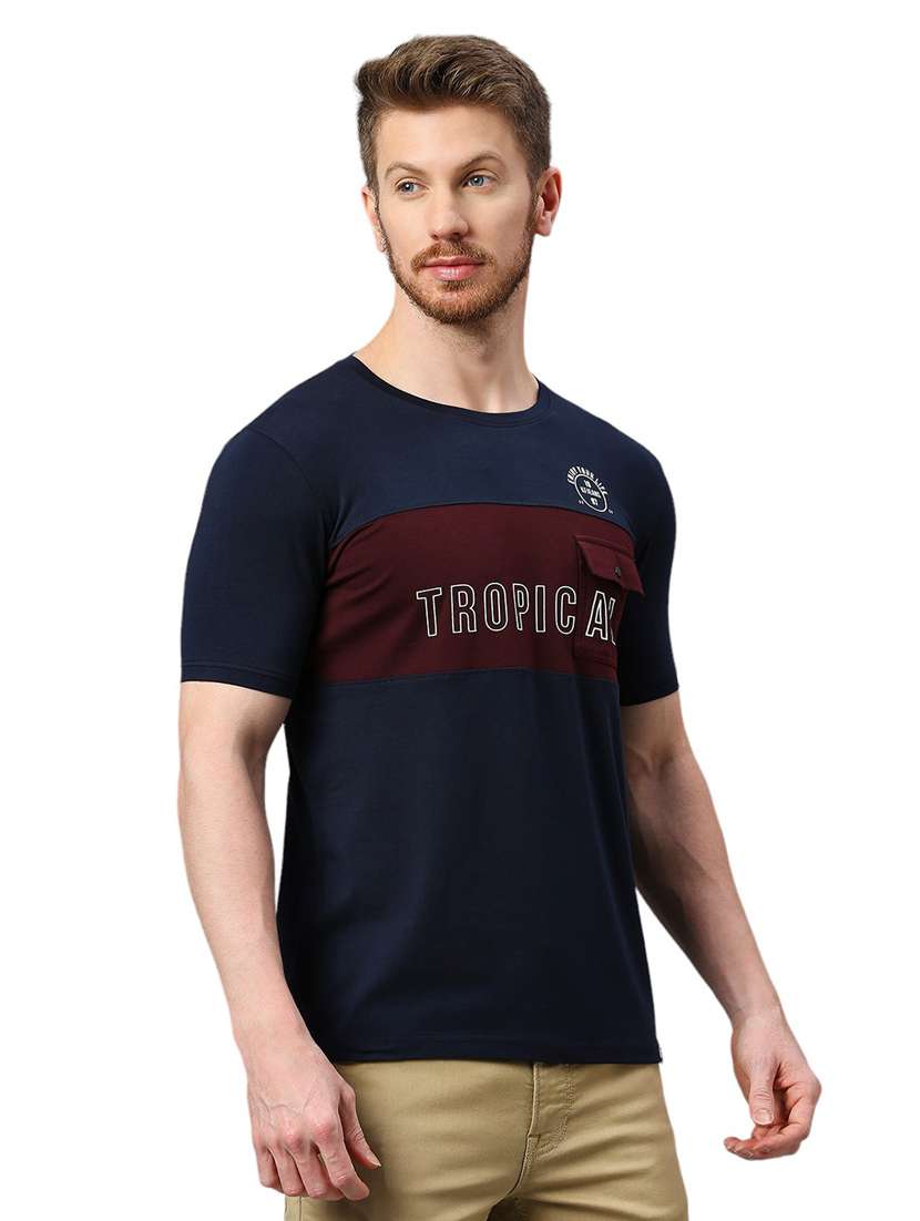 men chest print t-shirt - 21078802 - Standard Image - 2