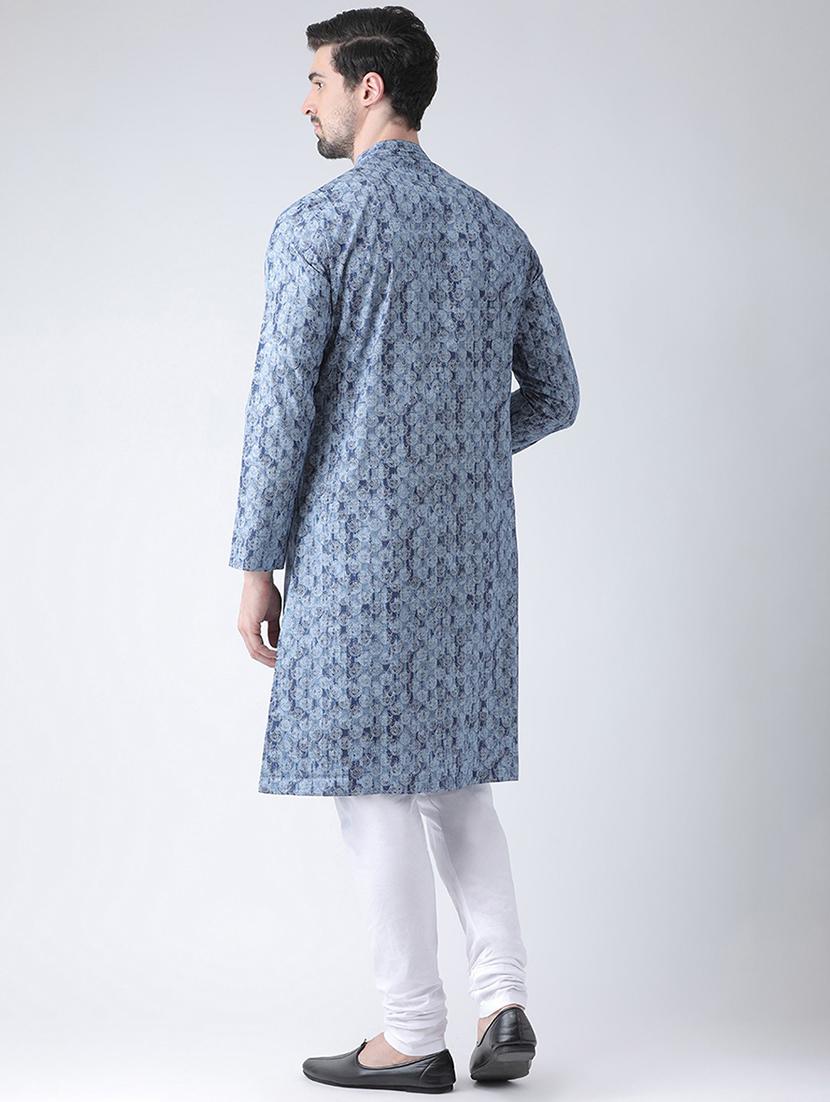 men printed kurta churidar ethnic wear set - 21078844 - Standard Image - 2