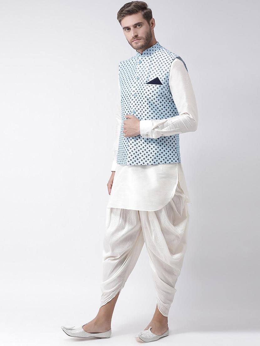 men mandarin neck kurta bottom with nehru jacket - 21079500 - Standard Image - 2
