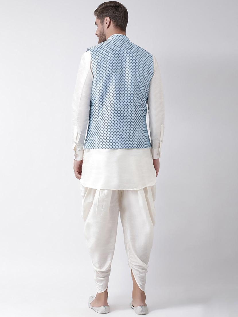 men mandarin neck kurta bottom with nehru jacket - 21079510 - Standard Image - 2