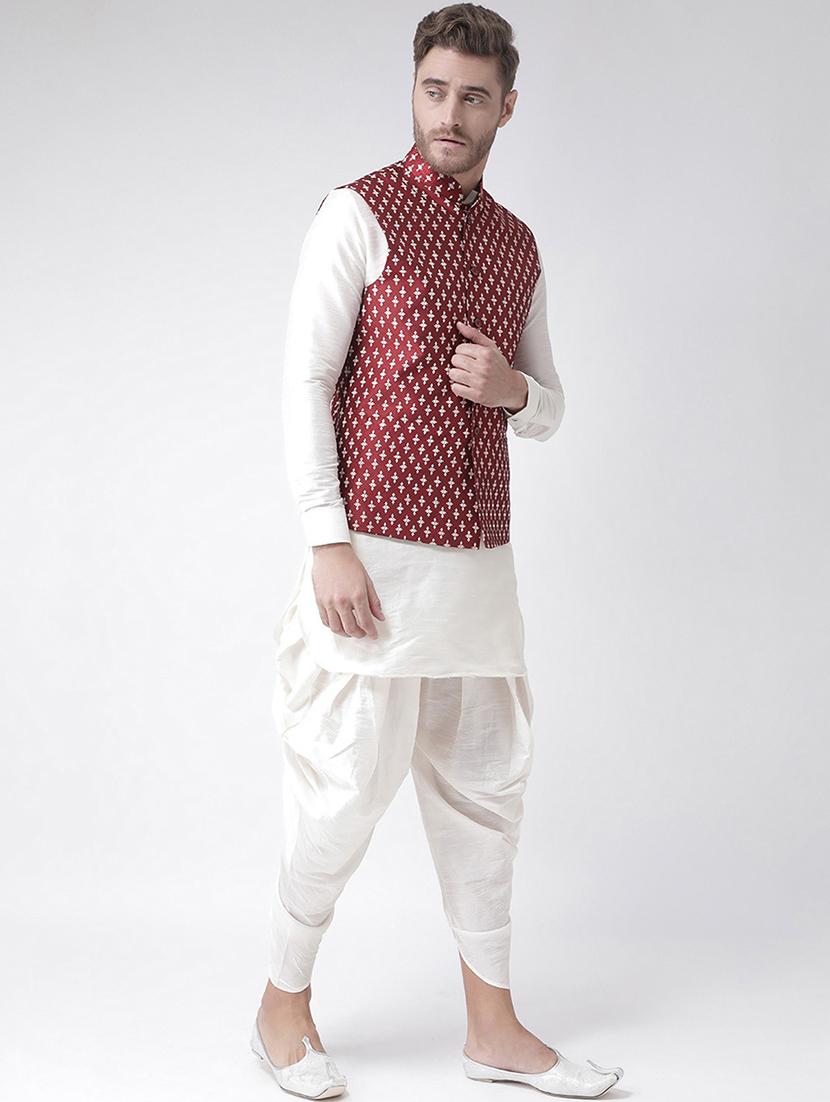 men mandarin neck kurta bottom with nehru jacket - 21079546 - Standard Image - 2