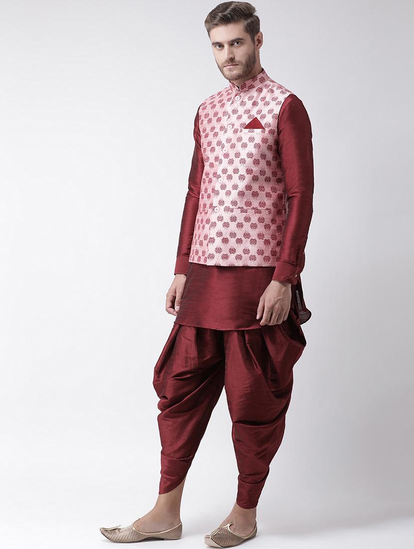 men mandarin kurta pyjama with nehru jacket - 21079559 - Standard Image - 2