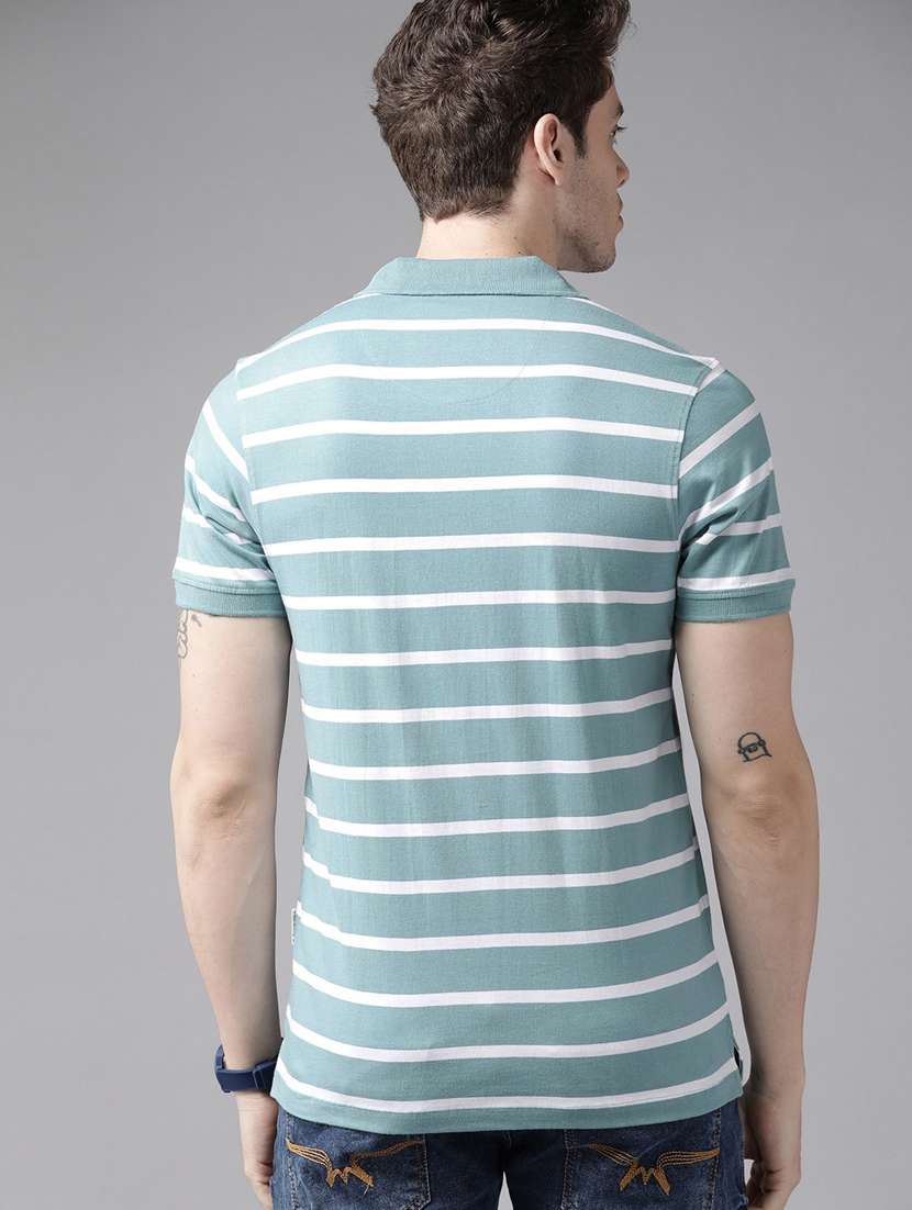 men polo neck striped t-shirt - 21080279 -  Standard Image - 2