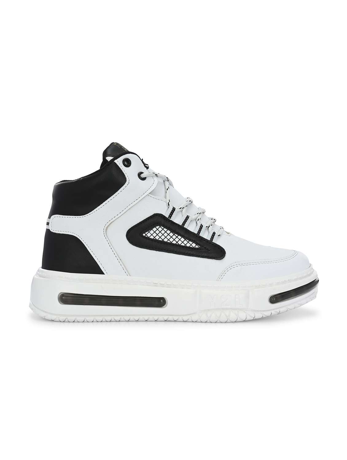 white synthetic lace up sneakers - 21080359 -  Standard Image - 2