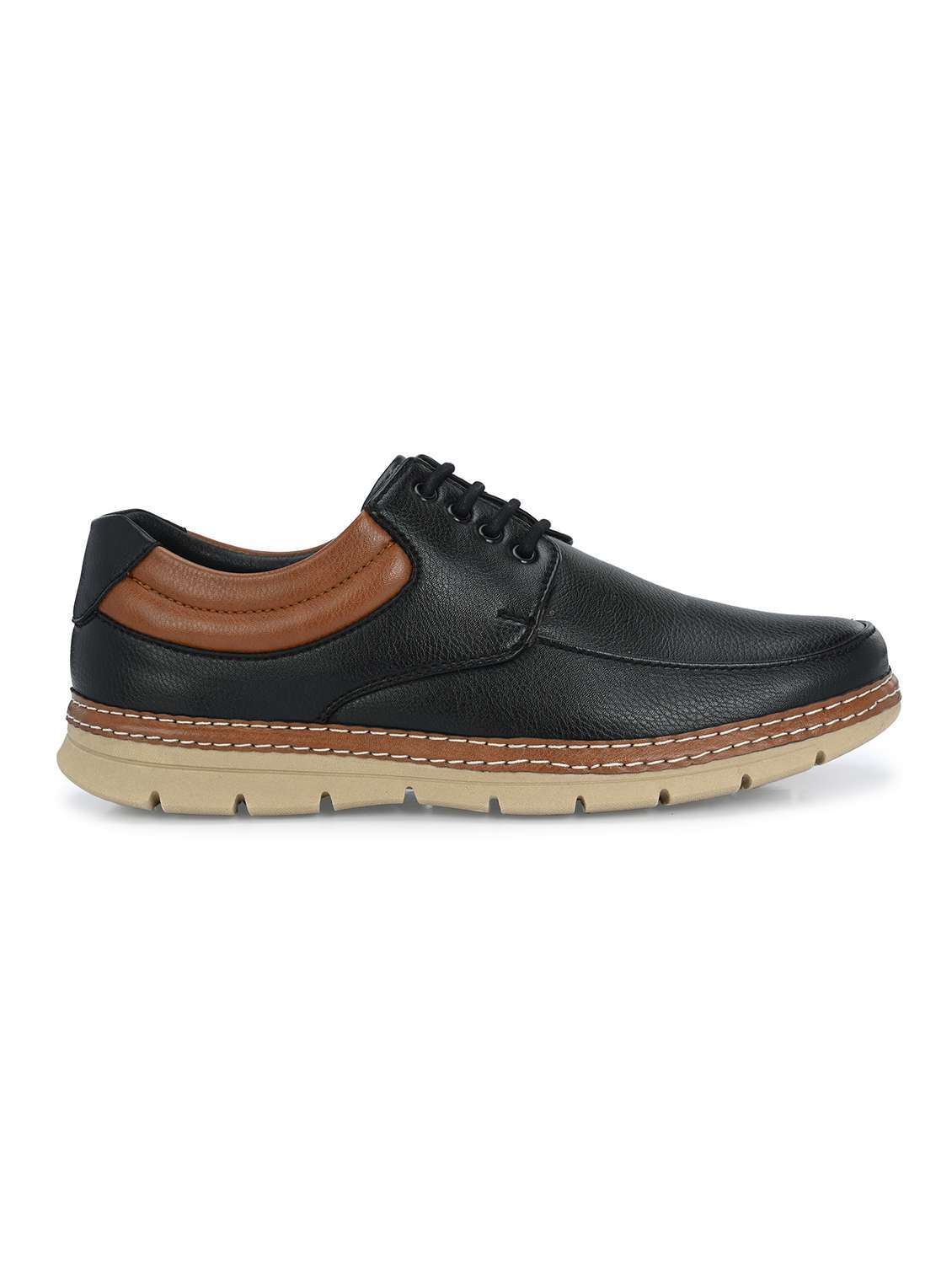 black lace up casual shoes - 21080372 - Standard Image - 2
