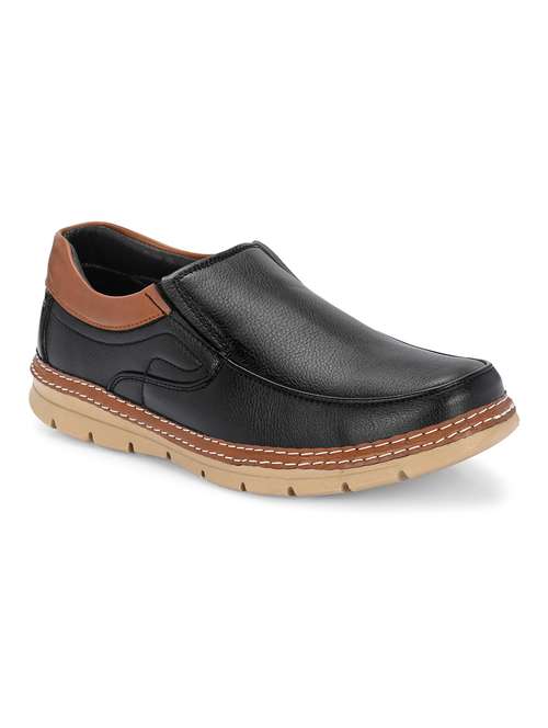 black slip on casual shoes - 21080375 -  Standard Image - 0