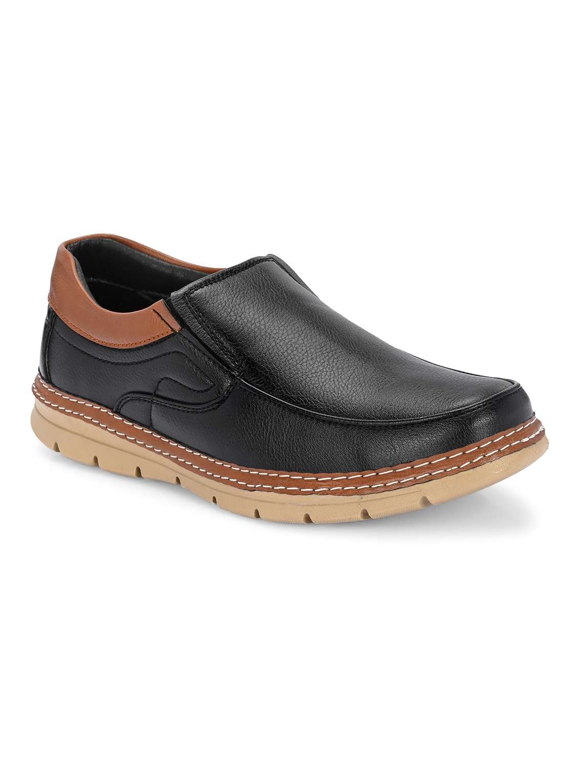 black slip on casual shoes