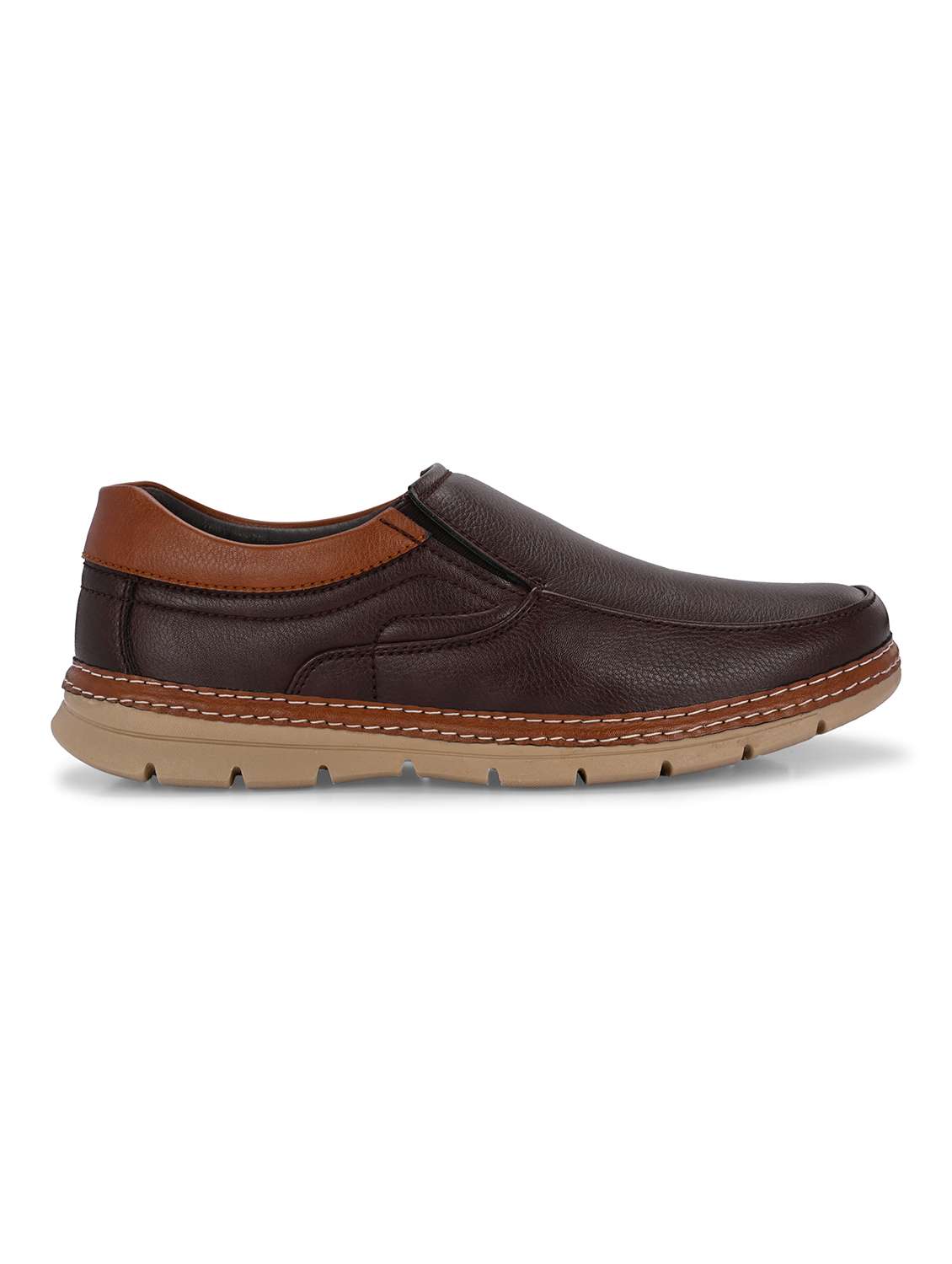 brown slip on casual shoes - 21080376 - Standard Image - 2