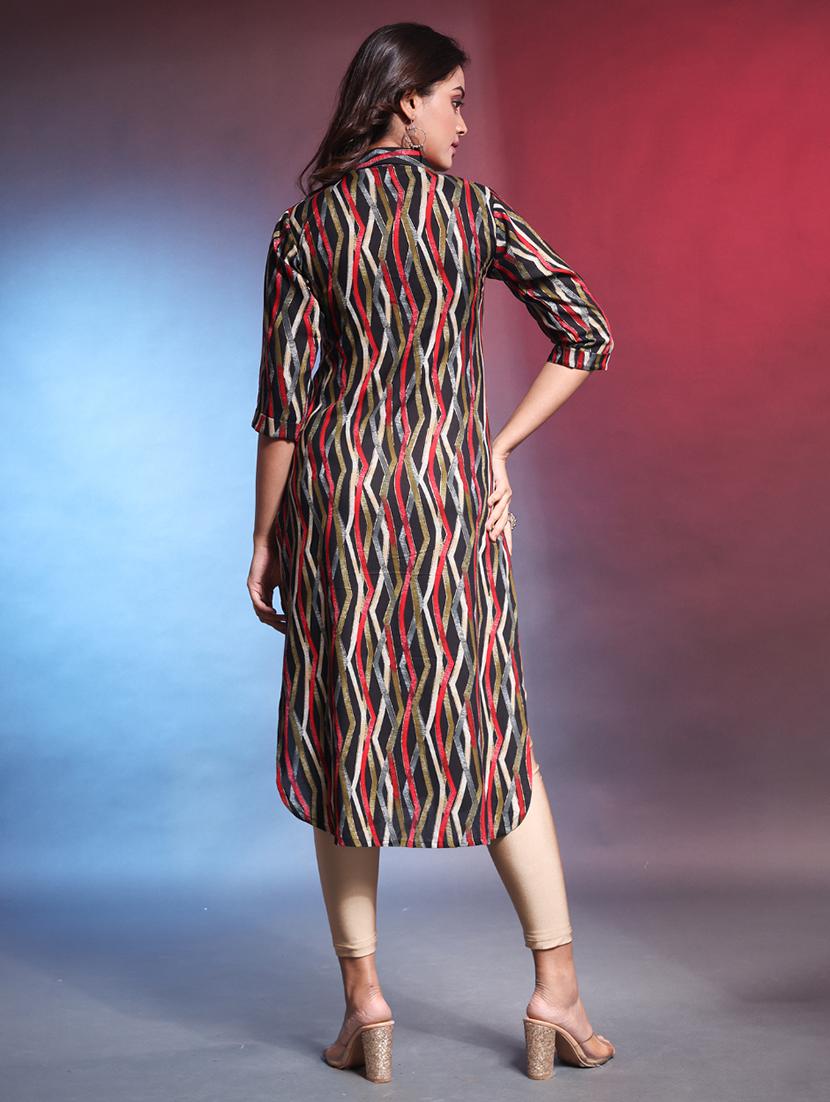 women printed straight kurta - 21081760 - Standard Image - 2