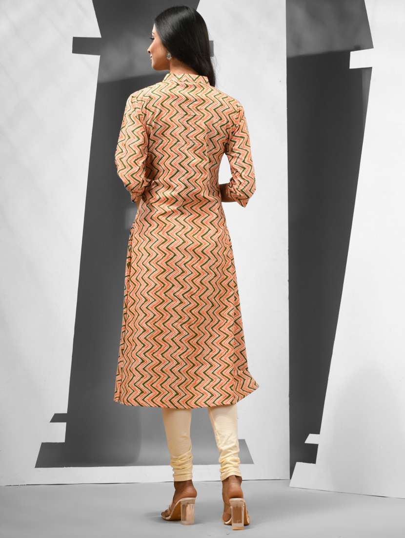 women printed cotton a-line kurta - 21081795 - Standard Image - 2
