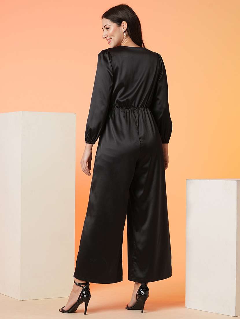 women solid color full leg jumpsuit - 21081830 - Standard Image - 2