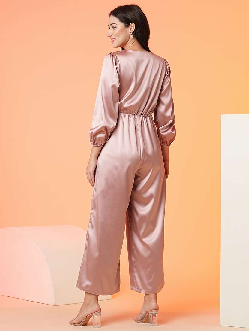women solid color full leg jumpsuit - 21081832 - Standard Image - 2