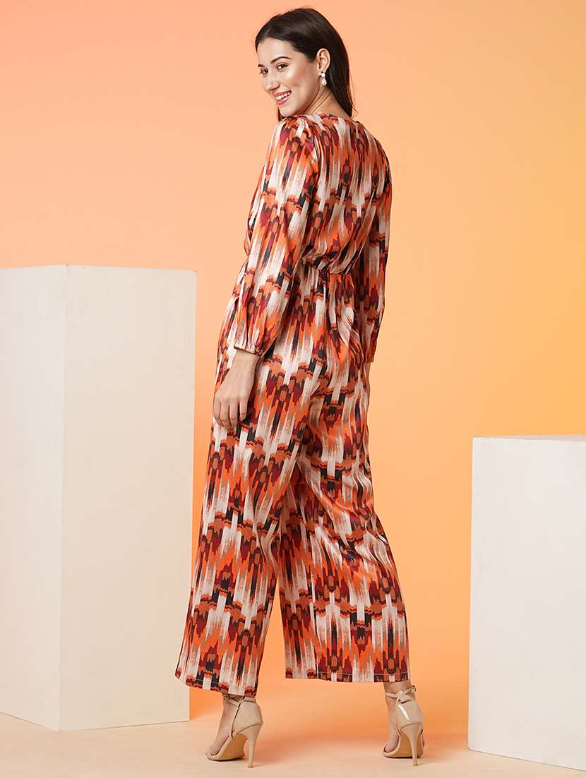 women abstract printed full leg jumpsuit - 21081836 -  Standard Image - 2