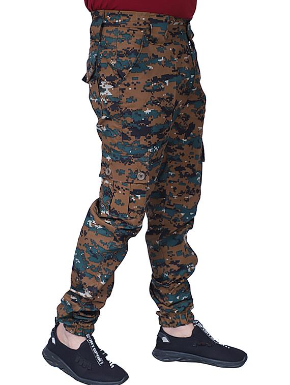 men mid-rise camouflage casual trouser - 21081992 - Standard Image - 2