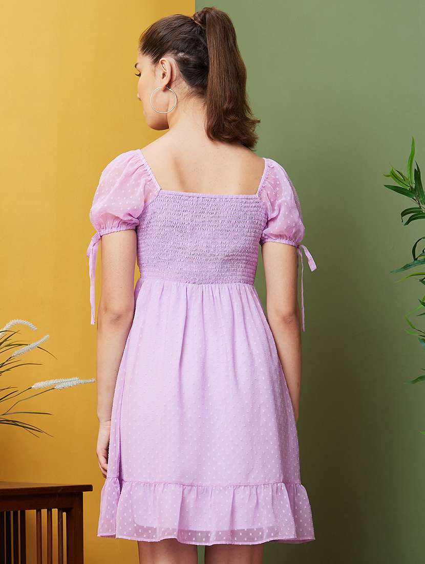 women solid color fit & flare dress - 21082055 -  Standard Image - 2