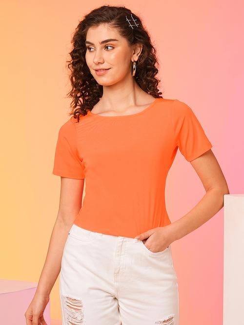 women solid color backless top - 21082099 - Standard Image - 0